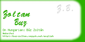 zoltan buz business card