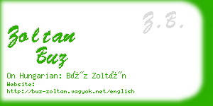 zoltan buz business card